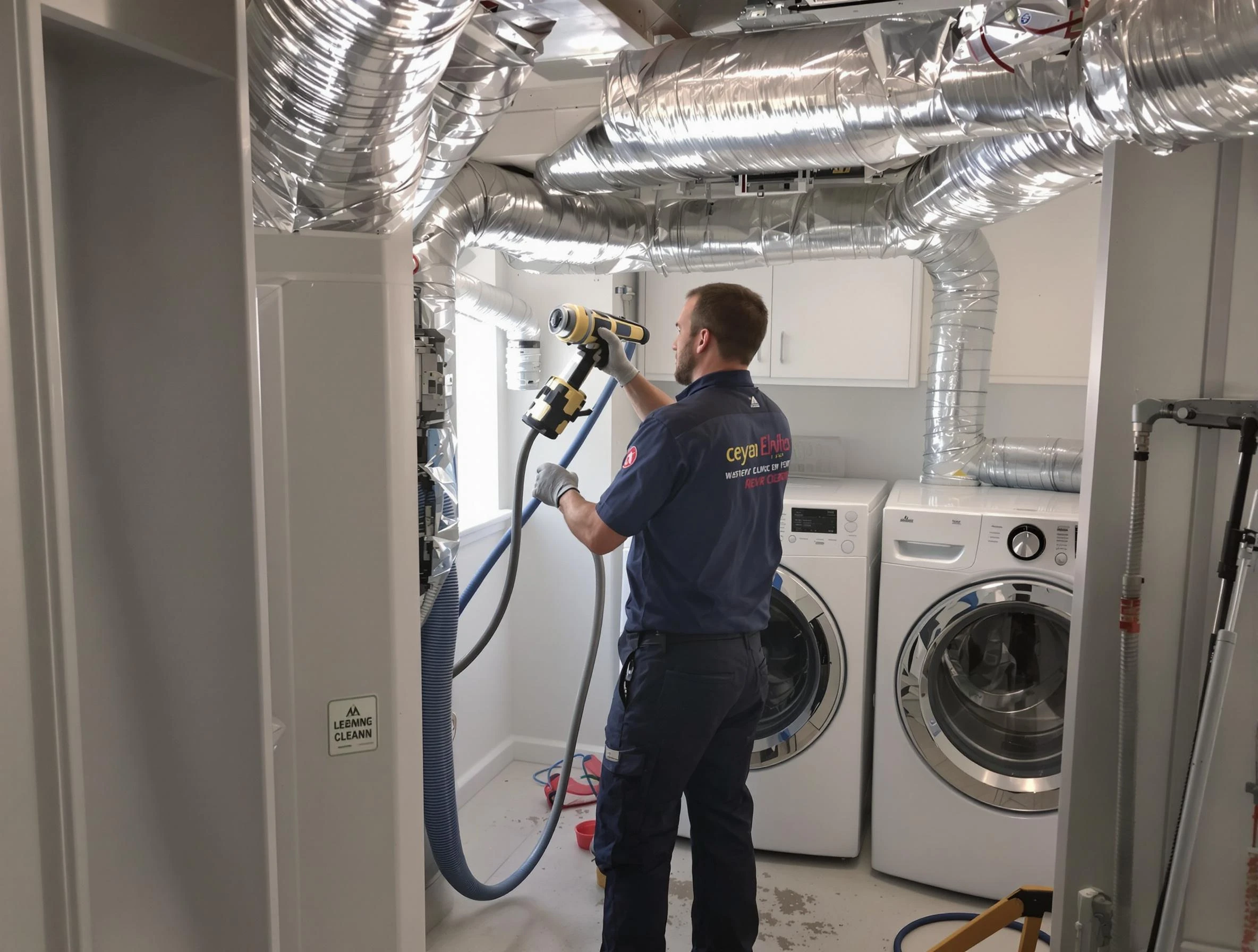 Holladay Dryer Vent Cleaning specialist using advanced equipment for thorough duct cleaning in Holladay